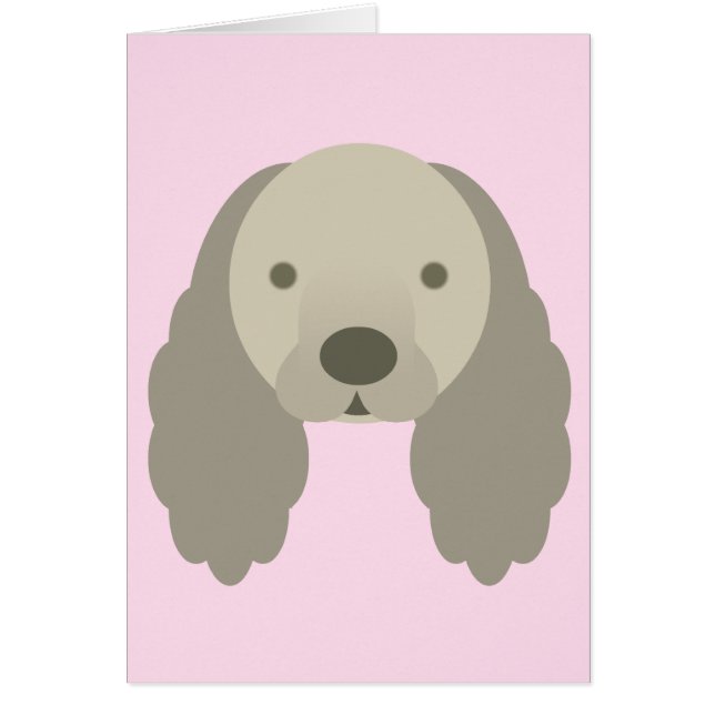 SÖT COCKER SPANIEL VALP MYCKET SÖT HUND HÄLSNINGSKORT (Framsidan)
