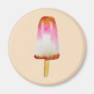 Söt cola-isblock popkonst glasspinne magnet