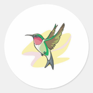 söt colibri-fågel runt klistermärke