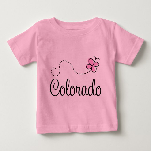 Söt Colorado Butterfly Baby Tee (Framsida)