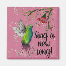 Söt Colorful Hummingbird Christian Magnet