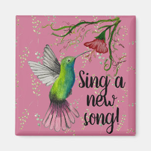 Söt Colorful Hummingbird Christian Magnet