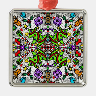 Söt Colorful jul Mandala Julgransprydnad Metall