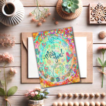 Söt Colorful Miss You Cheerful Inspirief