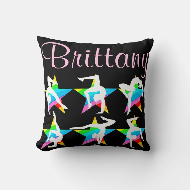 SÖT COLORFUL PERSONALIZE GYMNASTICS PILLOW KUDDE (Framsida)