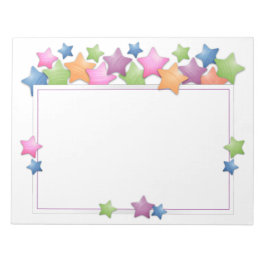 Söt Colorful Stars Ram Anteckningsblock