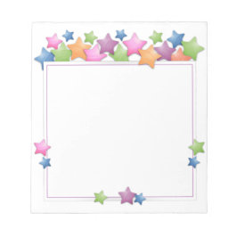 Söt Colorful Stars Ram Anteckningsblock