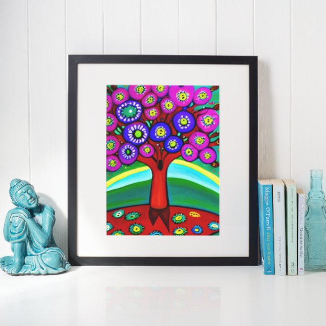 Söt Colorful Whimsical Folk Art Poster (Skapare uppladdad)