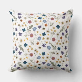 Söt Colorful Wildblommly Girly Blommigt Kudde