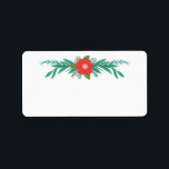 Söt Colorful Winter Blommigt blank Shipping Label Adressetikett<br><div class="desc">sadlkjfkd</div>