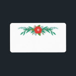Söt Colorful Winter Blommigt blank Shipping Label Adressetikett<br><div class="desc">sadlkjfkd</div>
