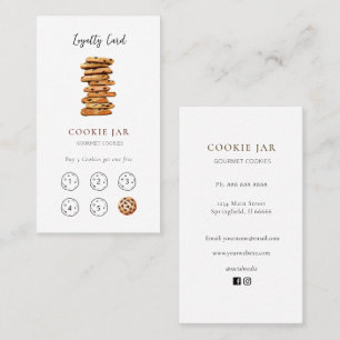 Söt Cookie-butik lojalitet visitkort