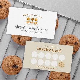 Söt Cookie på Rack Bakery-lojalitet Visitkort