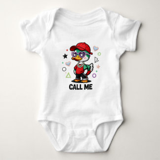Söt cool anka som använder solglasögon rolig teckn t shirt