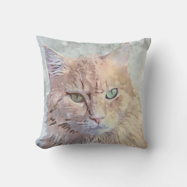 Söt Coola Cat Artwork Kudde (Framsida)