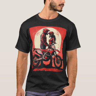 Söt coola-motorcykelpar för Valentines day T Shirt