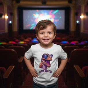 Söt Coola T-Rex Dinosaurie Solglasögon Småbarn Bar T Shirt