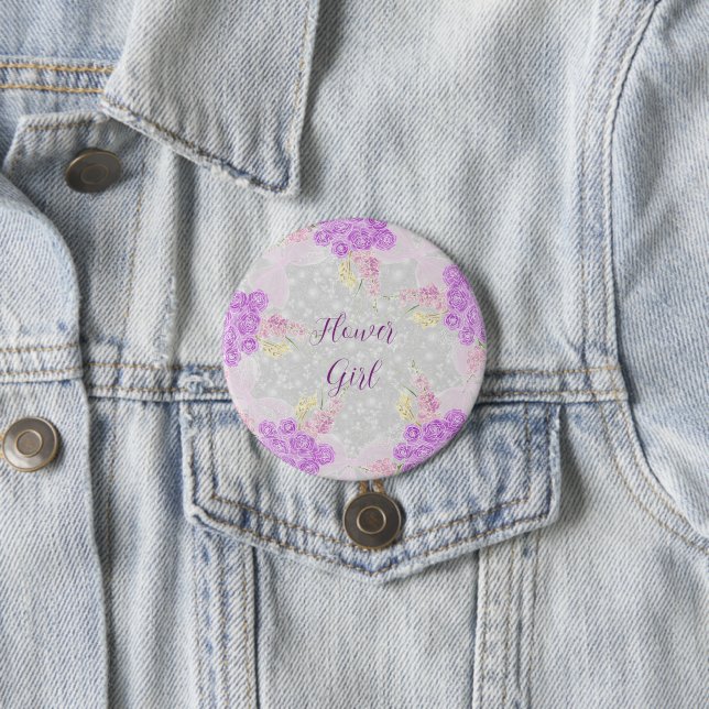 Söt Coquette-båge och brudbukett blomsterflicka Knapp (In Situ)