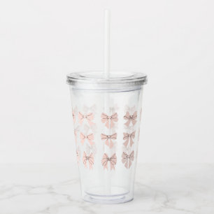 Söt Coquette-bågmönster Rosenskär Take Away Mugg