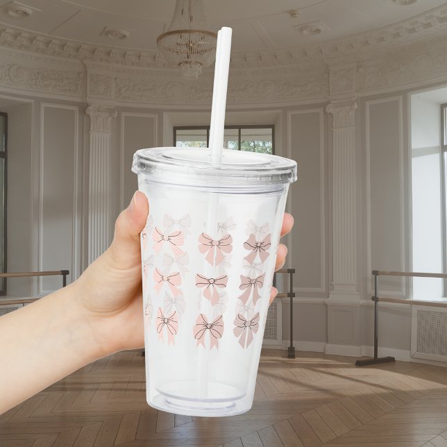 Söt Coquette-bågmönster Rosenskär Take Away Mugg (Skapare uppladdad)