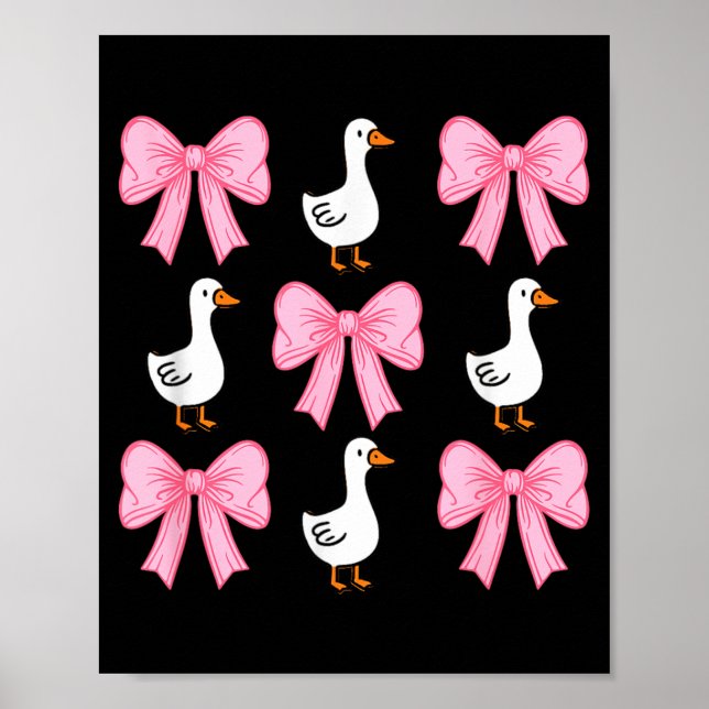 Söt Coquette Bow Anka Halloween Höst Flick Poster (Framsidan)