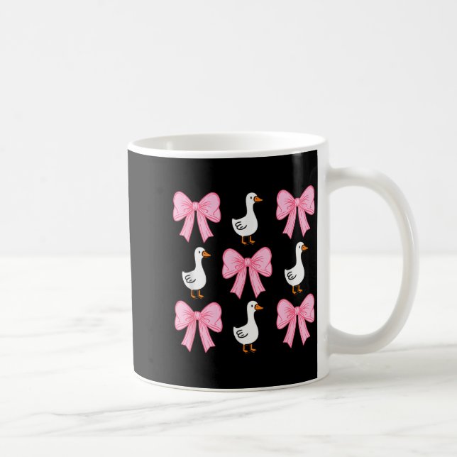 Söt Coquette Bow Gås Anka Höst Halloween Flicka Kaffemugg (Höger)