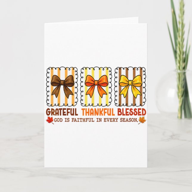 Söt Coquette Kristet Höstbåge Tacksam Tacksam Kort (Framsida)