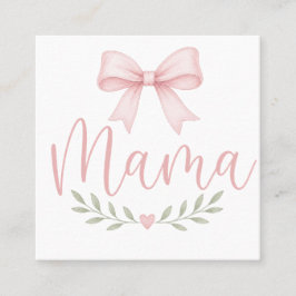 Söt Coquette Mamma Estetisk Design för Mödrar Fyrkantigt Visitkort