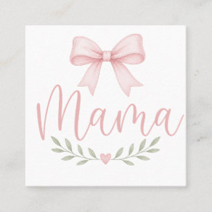 Söt Coquette Mamma Estetisk Design för Mödrar Fyrkantigt Visitkort