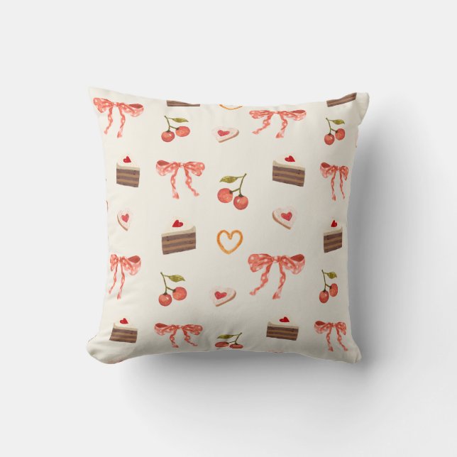 Söt coquette Mönster Feminine Design Kudde (Framsida)