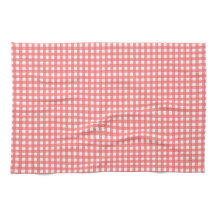 Söt Coral Classy Gingham Mönster