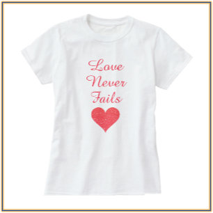 Söt Coral Heart Kärlek T-Shirt