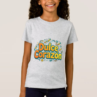 Söt Corazón Flickor T-Shirt - Söt Spansk Söt H