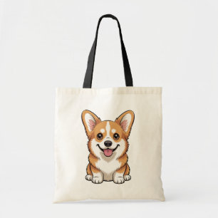 Söt Corgi-älskare Tecknad Valp Hundmamma Pälsmamma Tygkasse