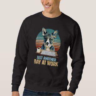 & söt Corgi har ett trist jobb Lång Ärmad Tröja