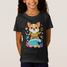 Söt Corgi Havskung Tecknad | Kawaii Havshund