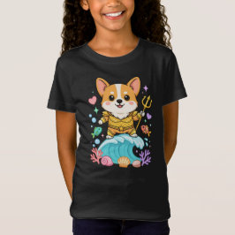 Söt Corgi Havskung Tecknad | Kawaii Havshund T Shirt