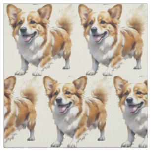 Söt Corgi Hund Husdjur Hund Älskare Konst Tyg
