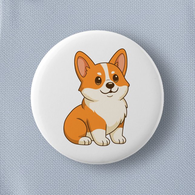 Söt Corgi Hund Knapp (Skapare uppladdad)