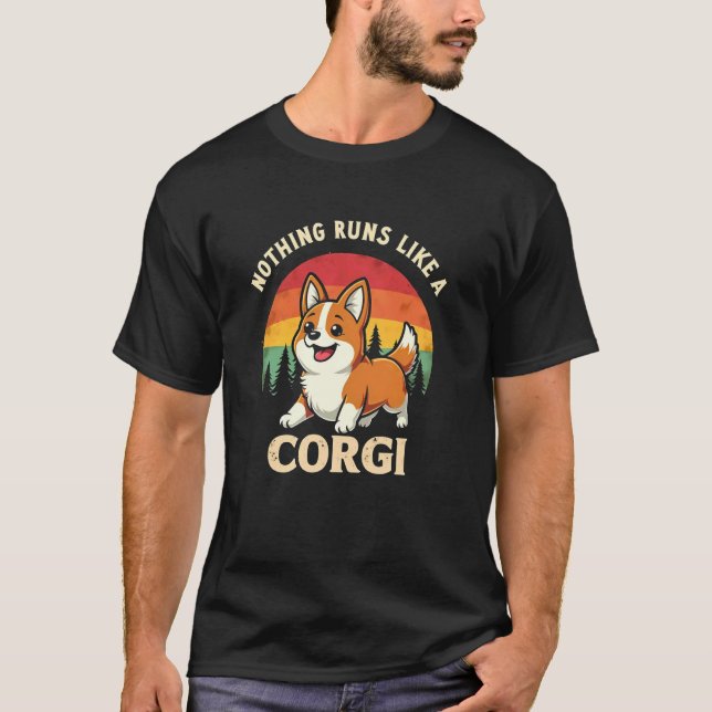 Söt Corgi Inget Springar Som T-Shirt (Framsida)