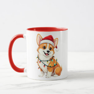 Söt Corgi Jul Tomte Husdjur Hundälskare Mugg