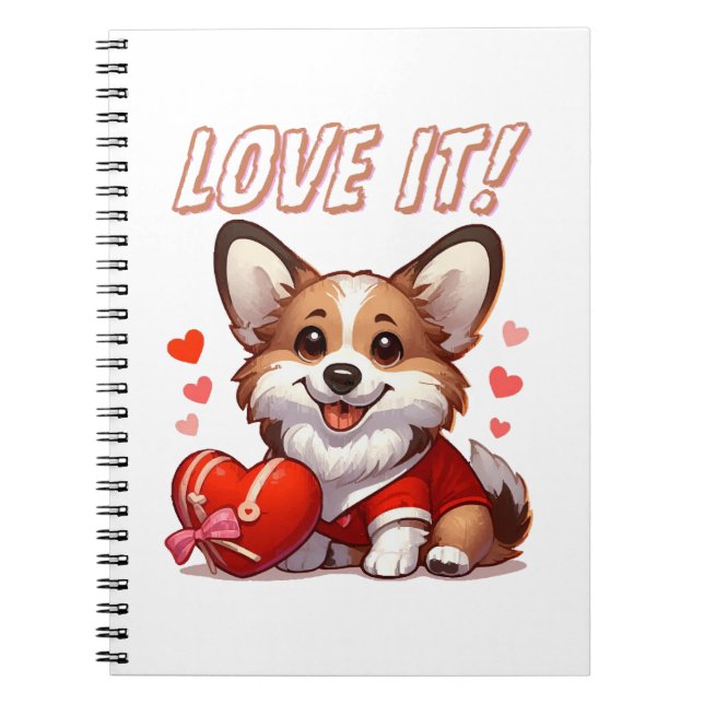 Söt Corgi Kärlek Anteckningsbok (Framsidan)