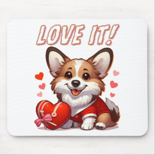 Söt Corgi Kärlek Musmatta