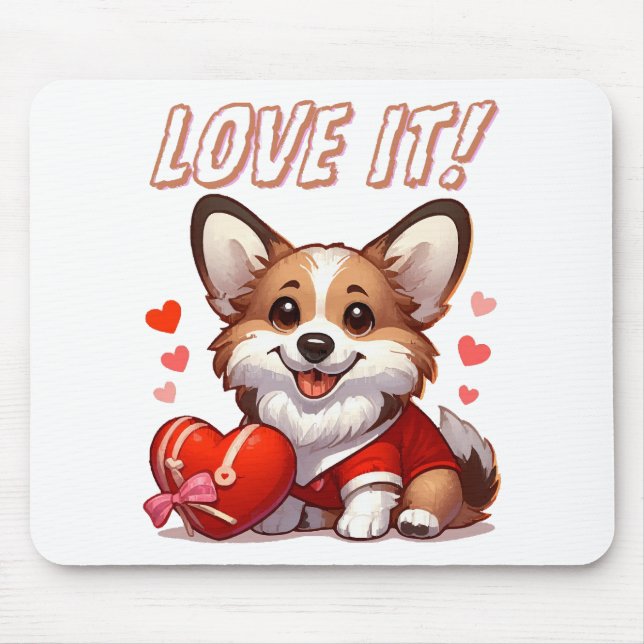 Söt Corgi Kärlek Musmatta (Framsidan)