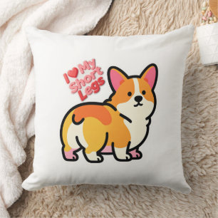 Söt Corgi-kastkudde Rolig Welsh Corgi Hund Kudde