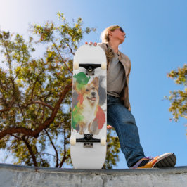 Söt Corgi. Mini Skateboard Bräda 18,5 Cm