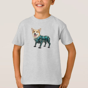 Söt Corgi Robot Barn T-Shirt