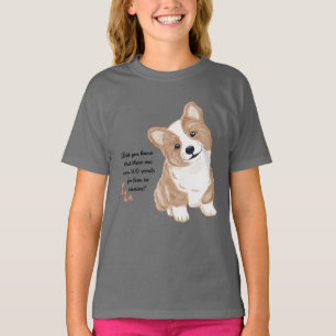 Söt Corgi-valp Kärlek Barn Grå T-Shirt