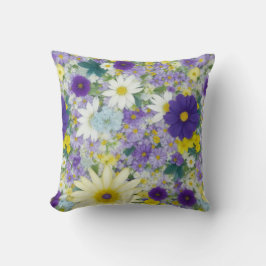 Söt Cottage Flowers Kudde