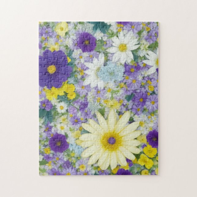 Söt Cottage Flowers Pussel (Vertikal)